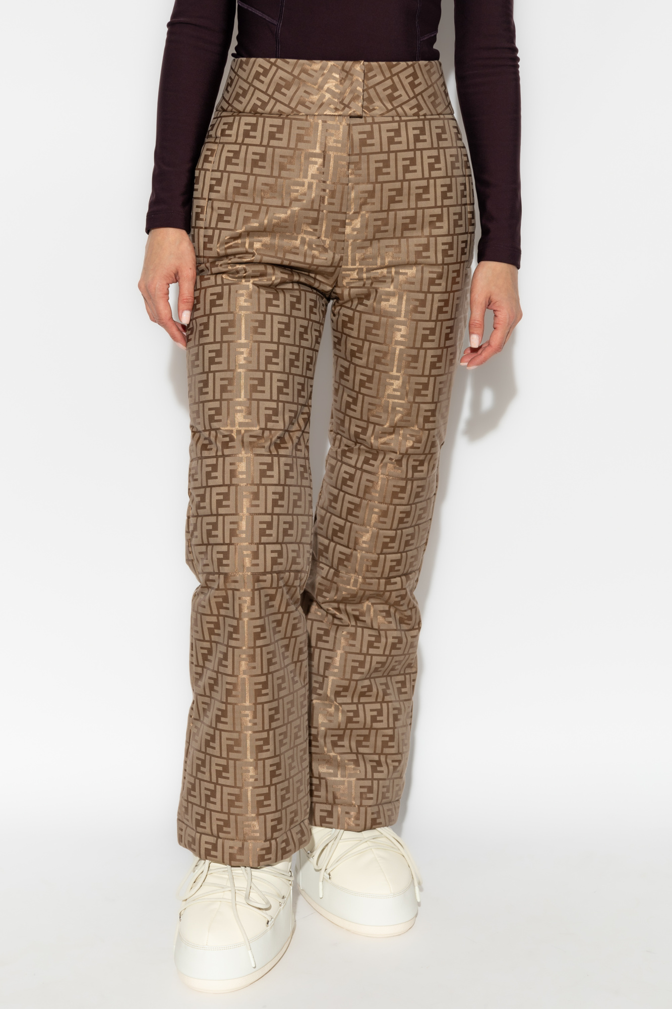 Beige Ski pants with monogram Fendi Vitkac Italy